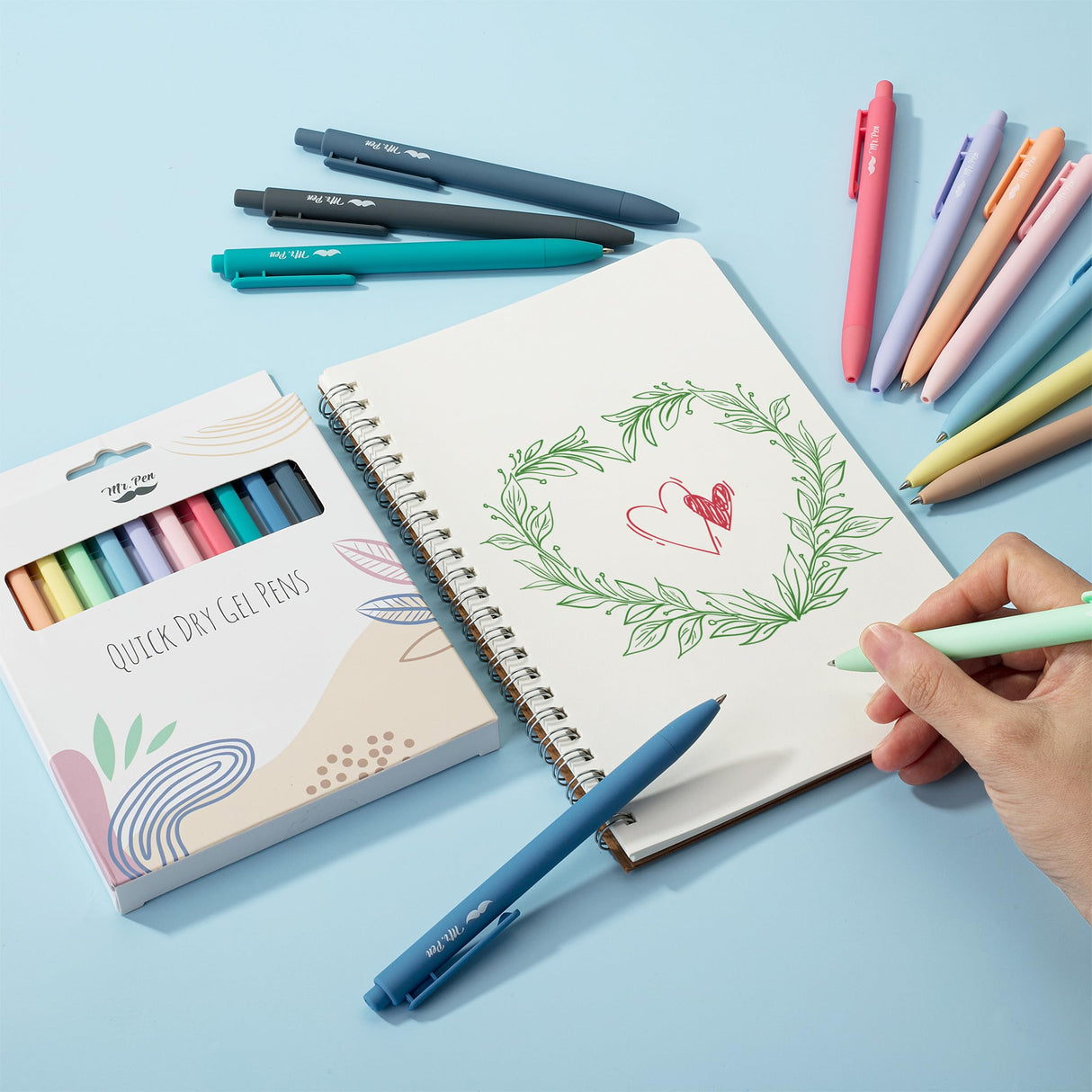 Mr. Pen- Retractable Gel Pens, 12 Pack, Fast Dry, Gel Pens Fine Point 0.7mm, Retractable Pens, Cute Pens, Gel Ink Pens, Aesthetic Pens for Mr. Pen