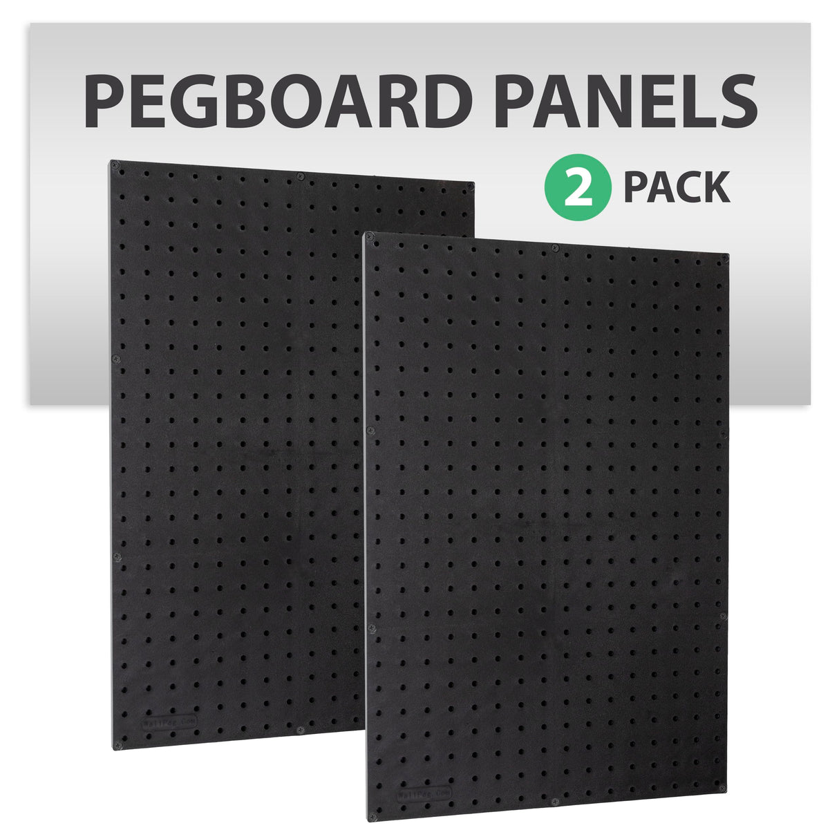 WallPeg Pegboard Wall Organizer Kit - (PK-5B) - 48" Wide - 2 Pegboard Panels & 36 Locking PegBoard Hooks - Garage Organization & Tool Organizer - WallPeg