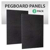 WallPeg Pegboard Wall Organizer Kit - (PK-5B) - 48" Wide - 2 Pegboard Panels & 36 Locking PegBoard Hooks - Garage Organization & Tool Organizer - WallPeg