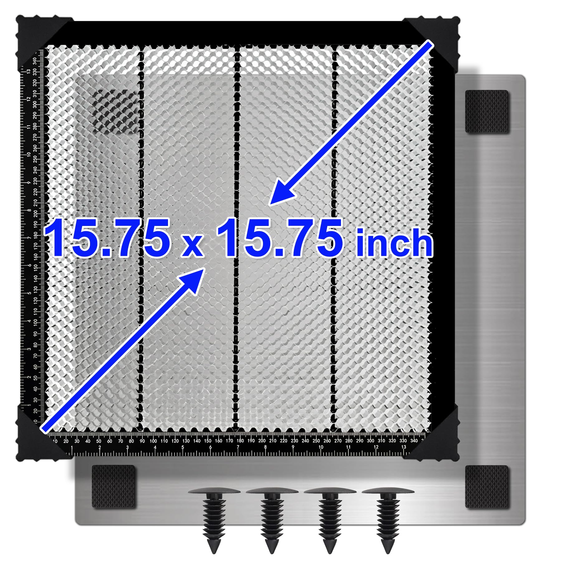 JZSDB Honeycomb Laser Bed 400x400x22mm(15.75"x15.75"x0.87") with Aluminum Panel, Honeycomb Working Table for Laser Cutter Engraver Table-Protecting, - WoodArtSupply