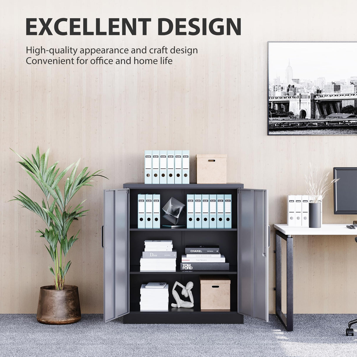 SISESOL Storage Cabinet with Doors and Shelves,Display Cabinet with Glass Doors, Freestanding Kitchen Pantry Cabinet with Glass Doors and Shelves for SISESOL