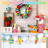 Sublaga 301 PCS Easter Wooden Hanging Ornaments Unfinished Wood Slices Eggs Easter Crafts for Kids DIY Easter Decorations Party Supplies Decor (301) Sublaga