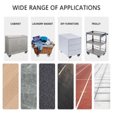 2 Inch Wheel Casters,Set of 4 Heavy Duty,Black Industrial Casters with Brake, Locking Casters for Furniture and Workbench for Cart,Top Plate Swivel JIN FU TOU