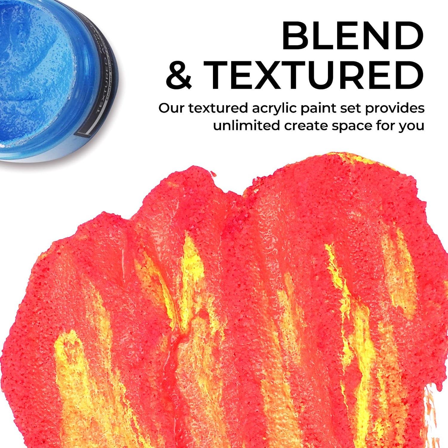 Funto Textured Acrylic Paint Set, 12 Vibrant Colors, Complete Painting Kit with Tools and Canvases, Perfect for Beginners or Professionals Art Craft Funto