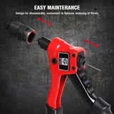 Rivet Gun, GIANTISAN Pop Rivet Tool Kit with 200 Rivets and 4 Drill Bits, Manual Hand Riveter Kit with Rugged Carrying Case G GIANTISAN