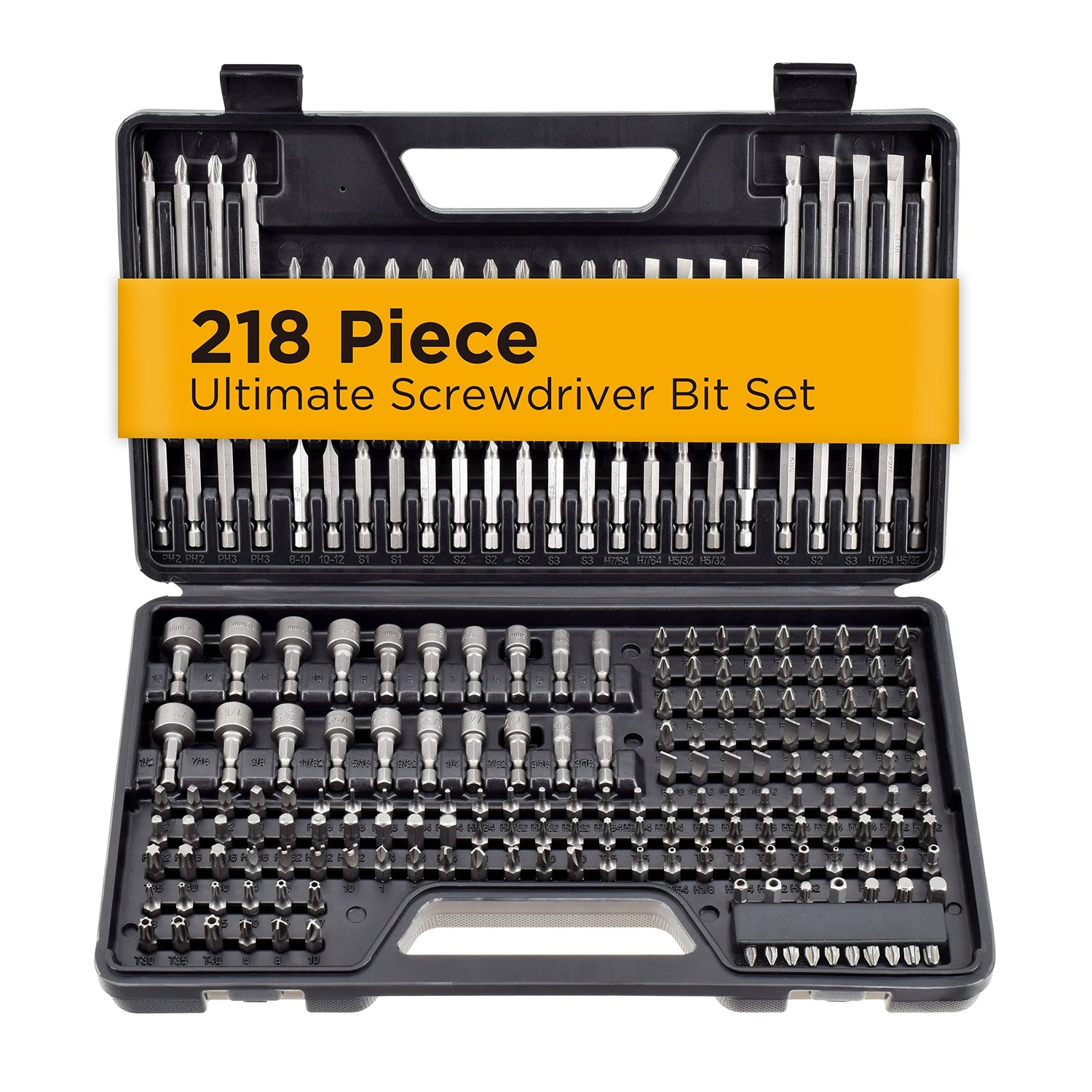 Jackson Palmer 218 Piece Ultimate Screwdriver Bit Set, High Grade Carbon Steel, Includes Hard-to-Find Security Bits Jackson Palmer