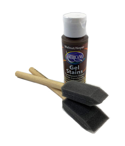 Deco Art Americana Walnut Gel Stain Painting Kit, 1 2-Ounce Gel Stain, 2 1-Inch Sponge Brushes.