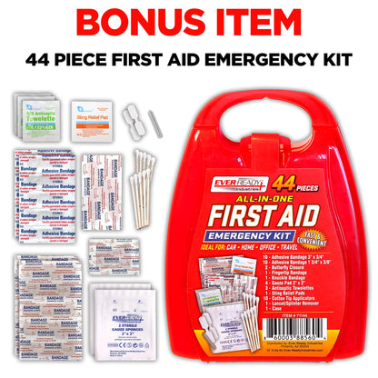 Ever-Ready Industries Premium Trauma First Aid Kit for Outdoors, Workplace, and Home - Exceed OSHA Guidelines and ANSI 2009 Standards - 240 Pieces - - WoodArtSupply