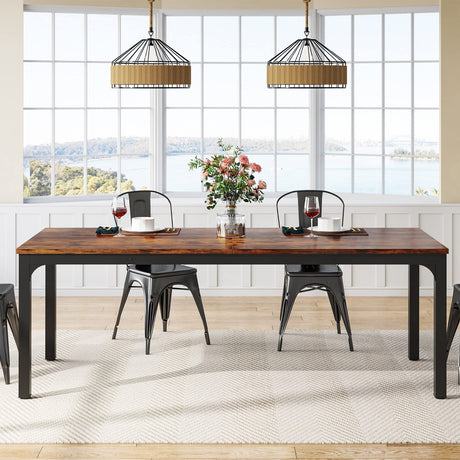 Tribesigns Dining Table for 6-8 Person, 78 inch Long Rectangular Kitchen Dining Table for Living Room and Dining Room, 78.7 x 27.5 x 29.5 Inches(Only Tribesigns