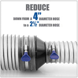 Fulton 4 inch to 2 1/2 inch Reducer Fitting for Dust Collection Hose to Hose Connections and 4 Inch Port Connections on Larger Machinery Fulton