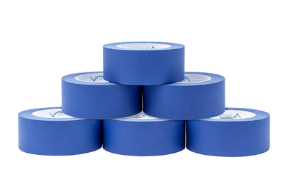 6 Pack 1.88 Inch Blue Painters Tape, Medium Adhesive That Sticks Well but Leaves No Residue Behind, 60 Yards Length, 6 Rolls, 360 Total Yards - WoodArtSupply