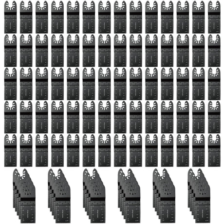 TrivdPro 100Pcs Oscillating Tool Blades Professional Universal Oscillating Saw Blades Wood Multitool Blades Compatible with Dewalt, Milwaukee, TrivdPro