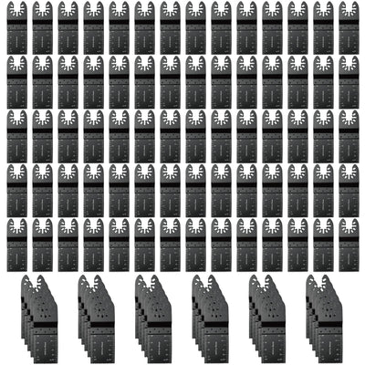 TrivdPro 100Pcs Oscillating Tool Blades Professional Universal Oscillating Saw Blades Wood Multitool Blades Compatible with Dewalt, Milwaukee,