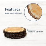 Let's Make Memories Personalized Christmas Ornament - Photo Only - Round - Rustic Wood Let's Make Memories