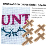 COHEALI 10 Pcs Cross Stitch Wood Pieces Necklace Kit Natural Wood Slices Pendant Necklace Locket Small Embroidery Hoops DIY Cross Stitch Chip COHEALI