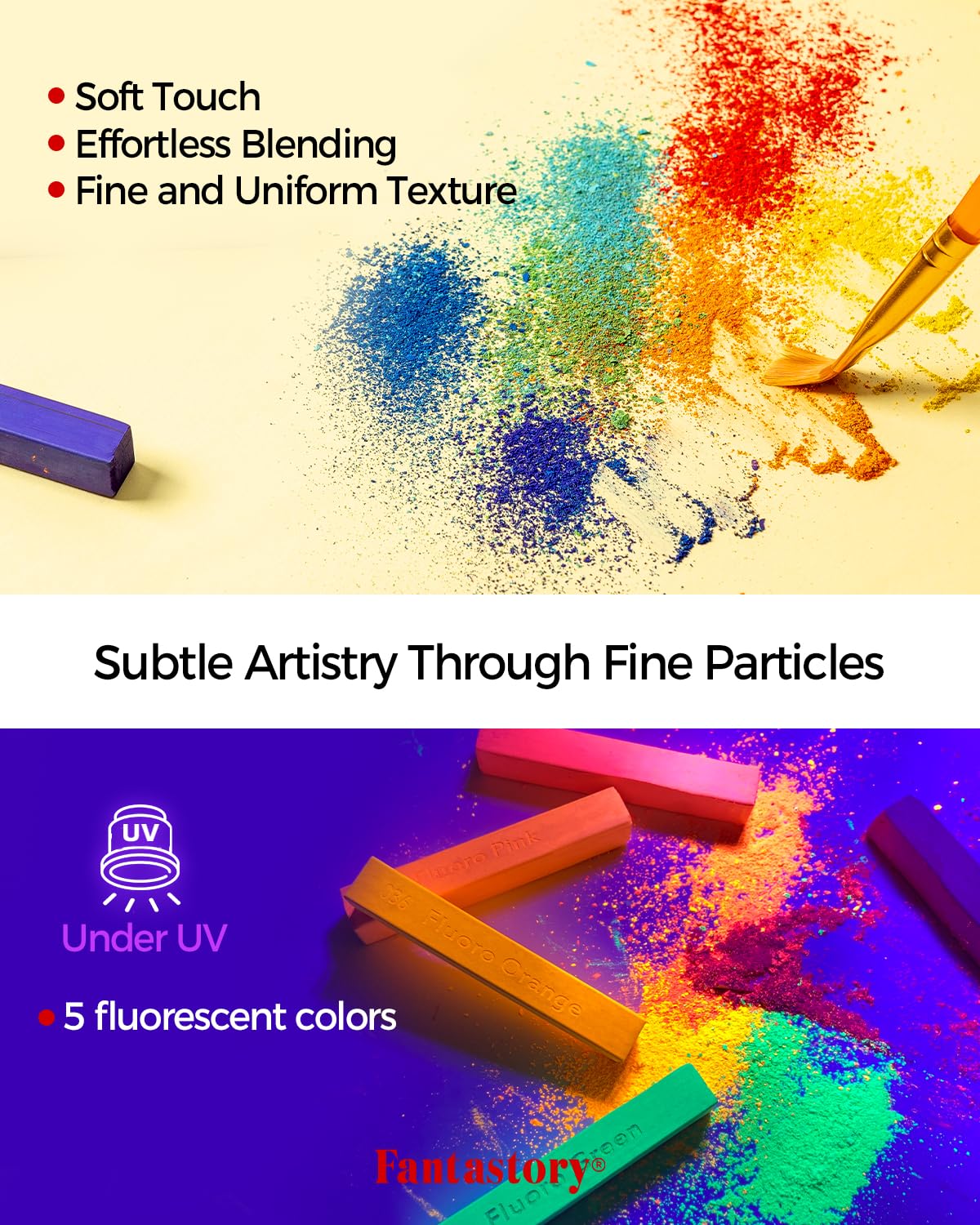 Fantastory Face Paint Kit 158pcs, 20 Colors, Halloween Ultimate