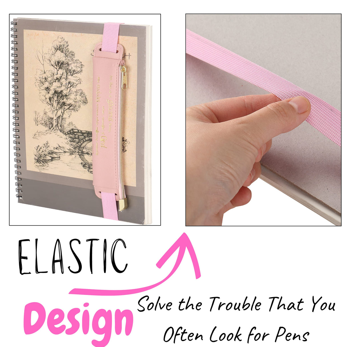 Mr. Pen - Adjustable Leather Pen Holder, 2 Pcs, 8" x 1.5" Mr. Pen