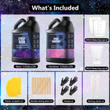 Epoxy Resin 1Gallon - Crystal Clear Epoxy Resin Kit - No Yellowing No Bubble Art Resin Casting Resin for Art Crafts, Jewelry Making, Wood & Resin KISREL