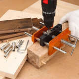 TRAVEANT Self Centering Dowel Jig kit, Drill Guide Bushings Set, Wood Working Tools Drill and Accessories, Adjustable Width Drilling Guide Power Tool Traveant