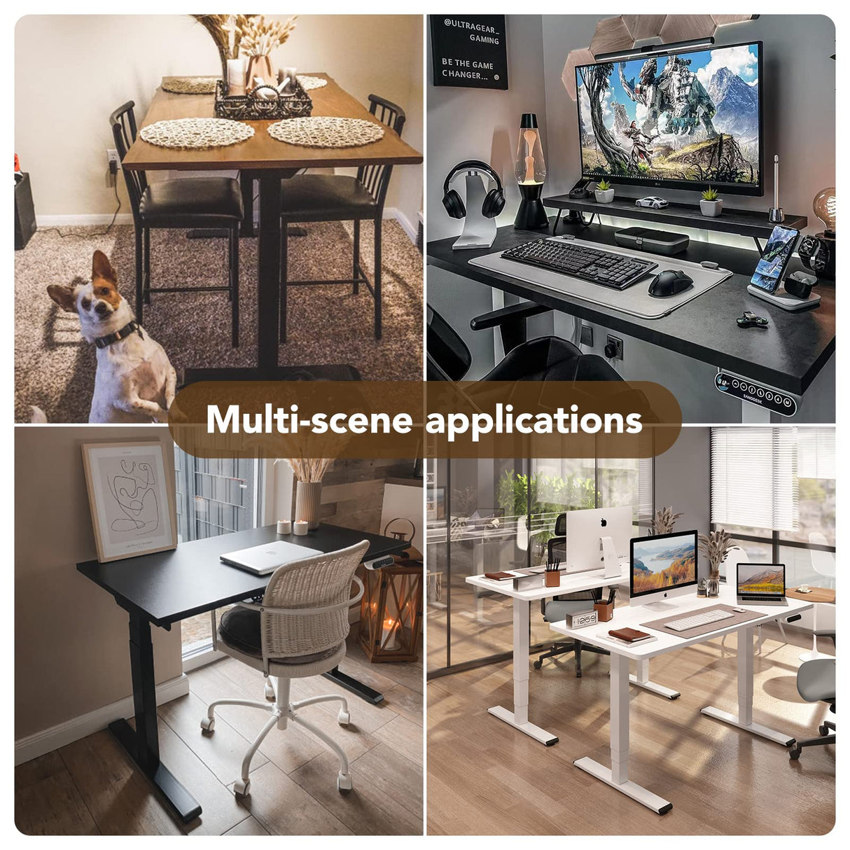 SANODESK Whole-Piece Particle Board Table Top for Standing Desk and Home Office Desk DIY, 48x30x1 Inch Rustic Brown Desk Top SANODESK