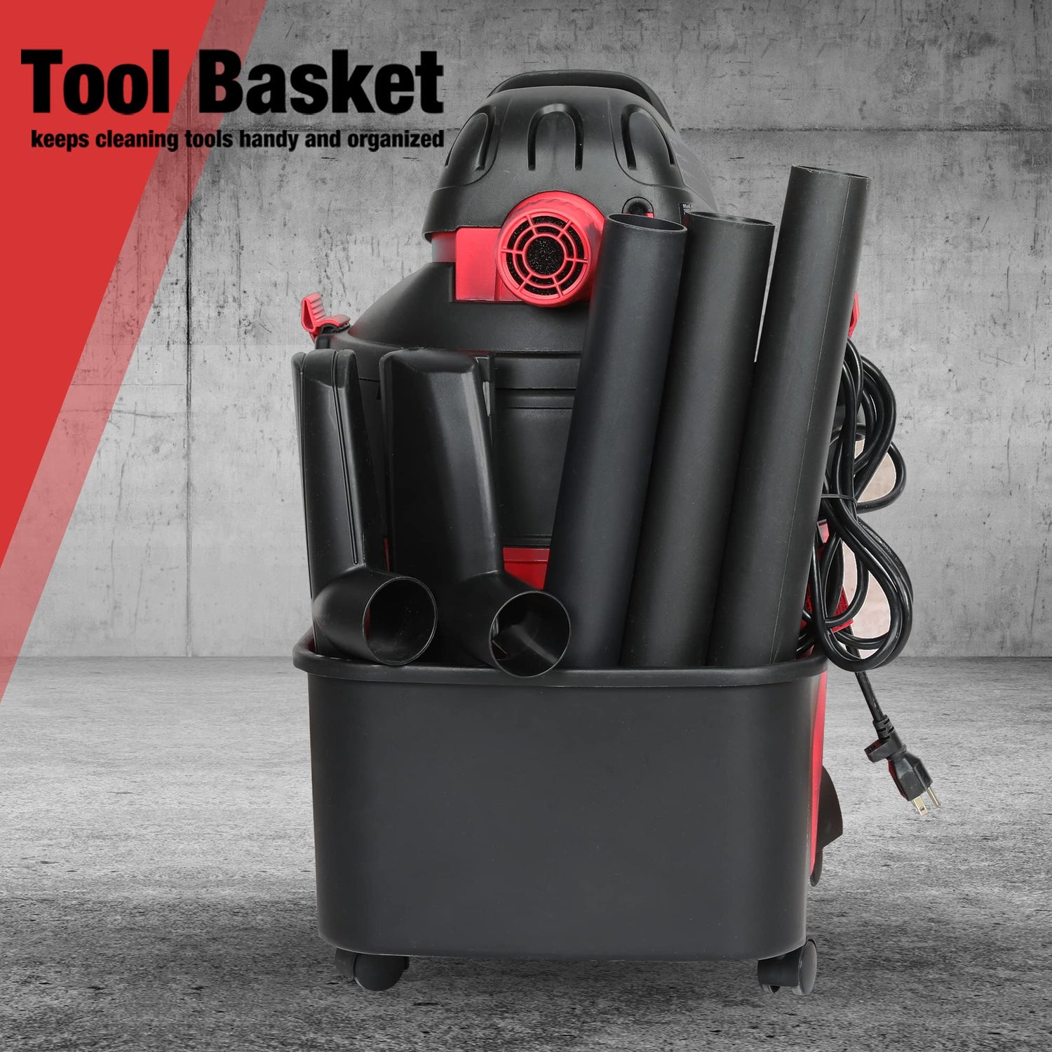 Shop-Vac 12 Gallon 5.5 Peak HP Wet/Dry Vacuum, SVX2 Motor Technology, 3 in 1 Function Portable Shop Vacuum with Cart, Attachments, Drain Port. Shop-Vac