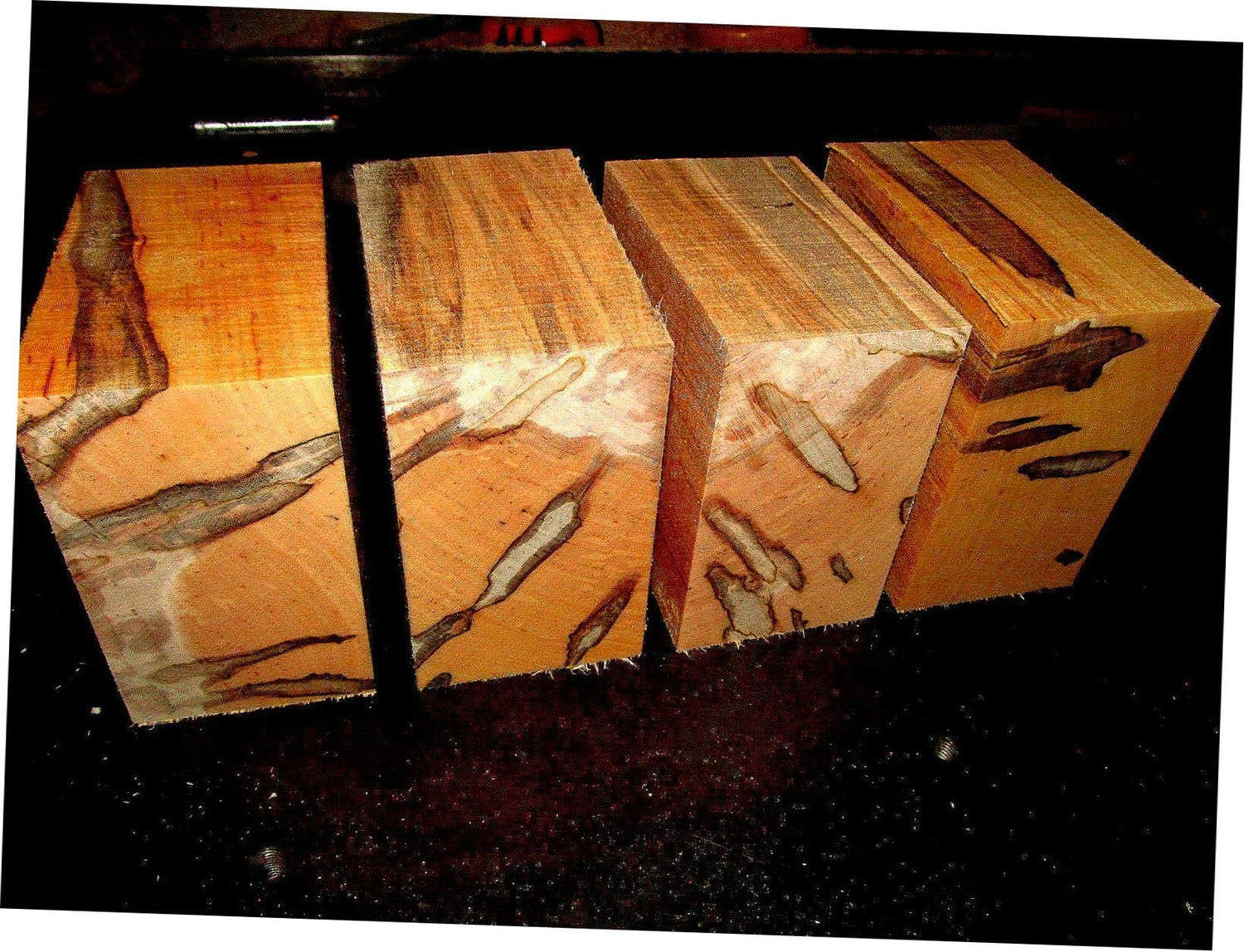 Four (4) Ambrosia Maple Bowl Blanks Lumber Wood Lathe Carve 6 X 6 X 3" Suitable Wood Pieces for Wood Crafts and Projects Generic