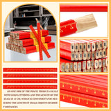 WYOMER 60 Pcs Carpenter Pencils, Octagonal Hard Black Carpenter Pencils, Construction Plan Pencils for Woodworking Marking WYOMER