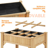 Yaheetech 36'' Hx25'' Wx37'' L Raised Garden Bed 8 Pocket Herbs Garden Planter Outdoor Horticulture Vegetables Standing Planters Boxes with Grow Grid Yaheetech