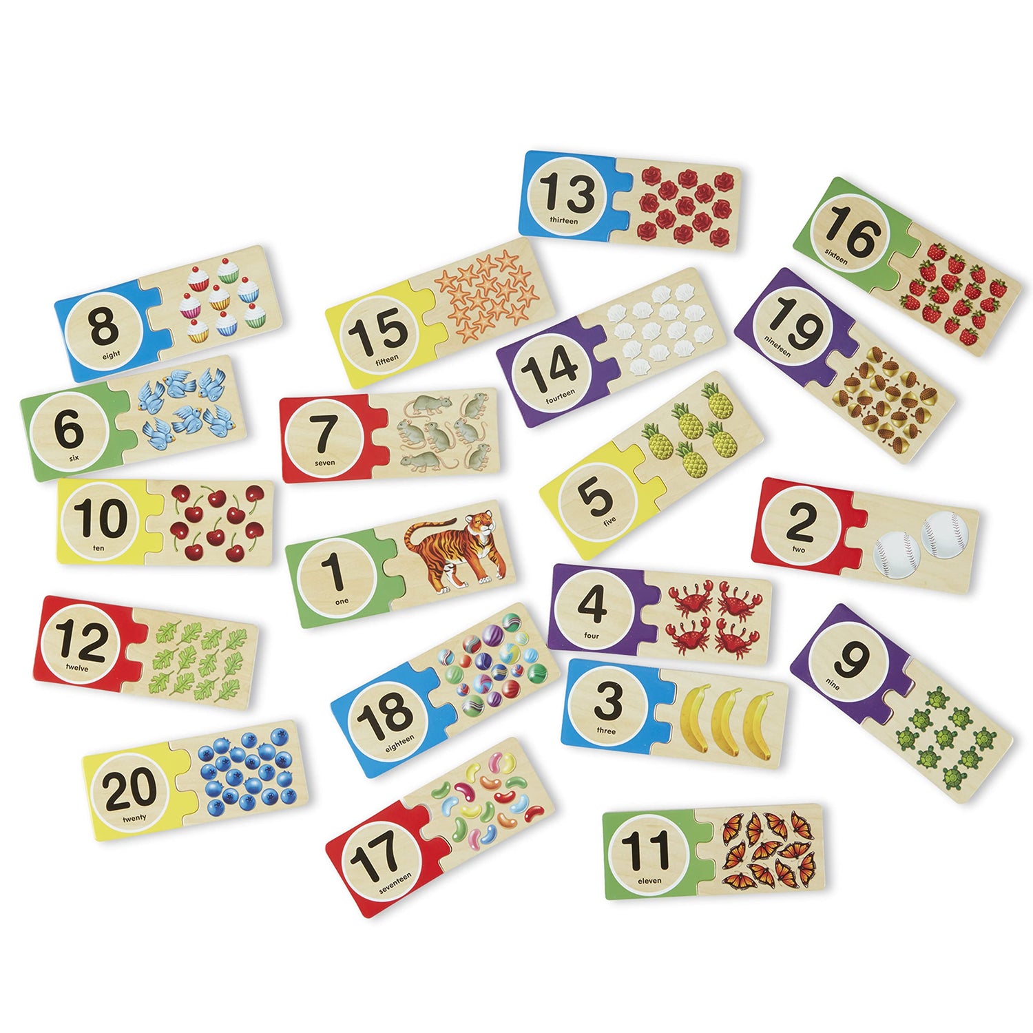 Melissa & Doug Self-Correcting Wooden Number Puzzles With Storage Box (40 pcs) Melissa & Doug