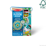 Melissa & Doug Round The Shore Tracks Cardboard Jigsaw Floor Puzzle and Wind-Up Vehicles – 48 Pieces, for Boys and Girls 3+ - FSC-Certified Materials Melissa & Doug