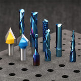 Genmitsu General Purpose CNC Router Bit Collection, 1/4" Shank, Nano Blue Coating, MC10A Genmitsu