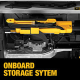 DEWALT 10 Inch Table Saw, 32-1/2 Inch Rip Capacity, 15 Amp Motor, With Rolling/Collapsible Stand (DWE7491RS) DEWALT