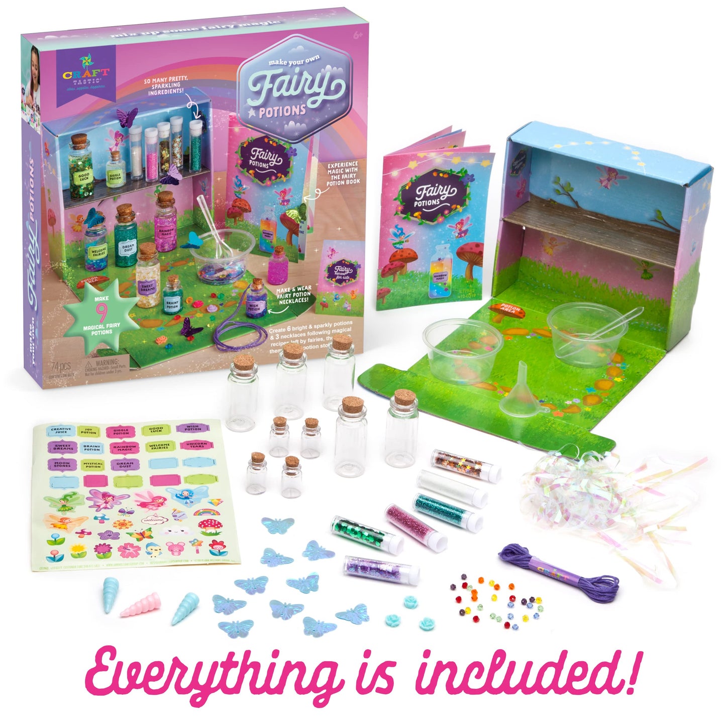 Craft-tastic – Fairy Potions Craft Kit – Make 9 Magical Fairy Potions - WoodArtSupply