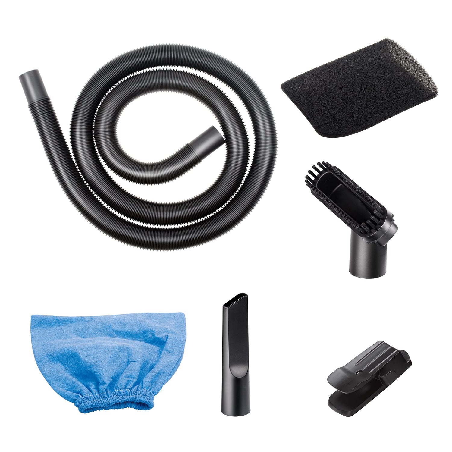 Vacmaster Portable Wall Mountable Wet/Dry Vac, 2.5 Gallon, 2 HP 1-1/4" Hose (VOM205P), Blue Vacmaster