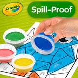 Crayola Spill Proof Paint Set (8ct), Washable Toddler Paint Kit, with Activity Pages, Kids Paint Brushes, Paint Pots, Ages 3+ Crayola
