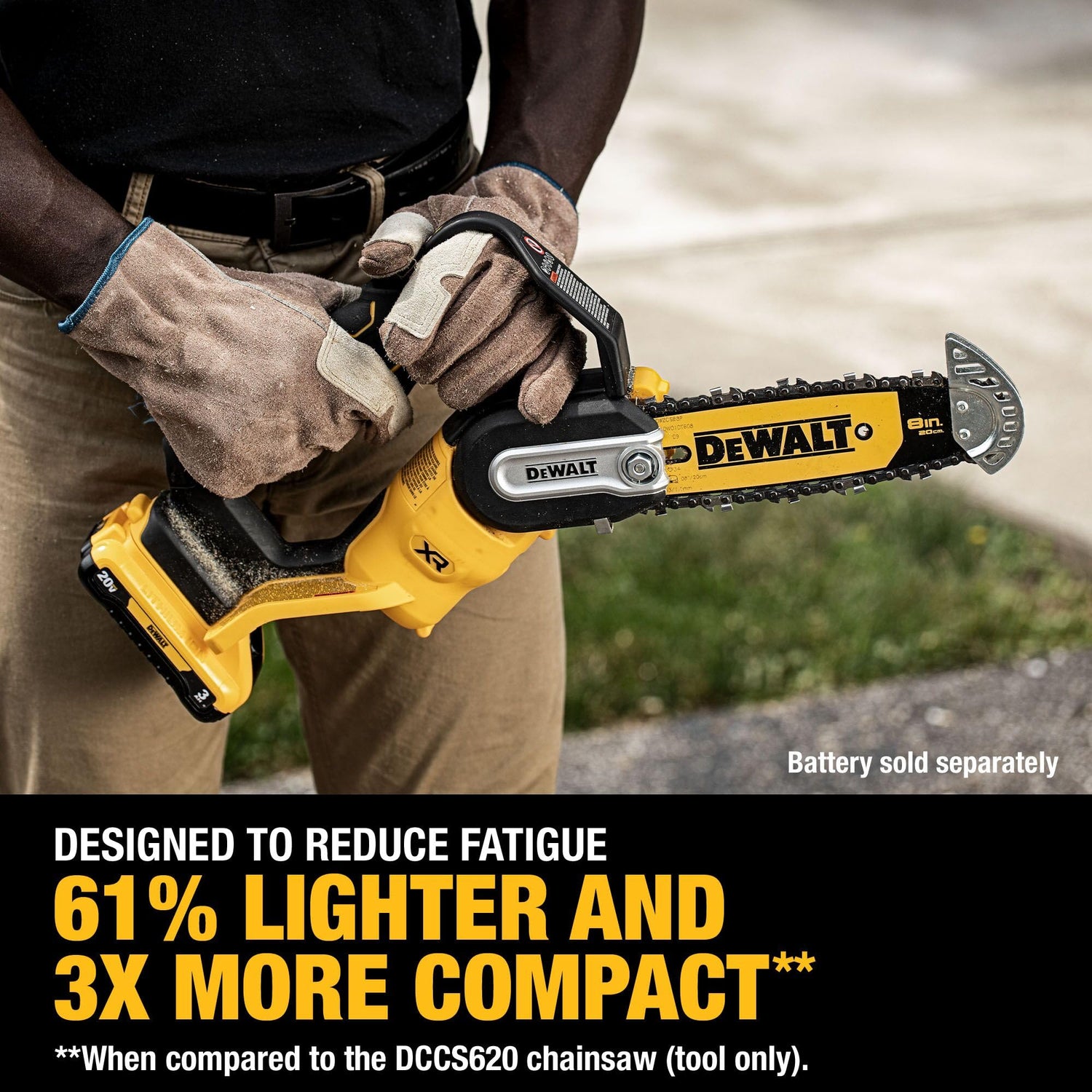 DEWALT 20V MAX Pruning Chainsaw, 8 Inch Bare Tool Only (DCCS623B) DEWALT
