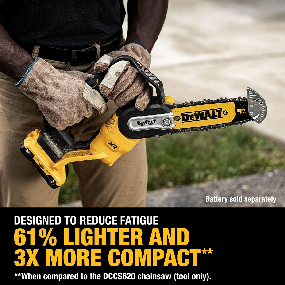 DEWALT 20V MAX Pruning Chainsaw, 8 Inch Bare Tool Only (DCCS623B) DEWALT