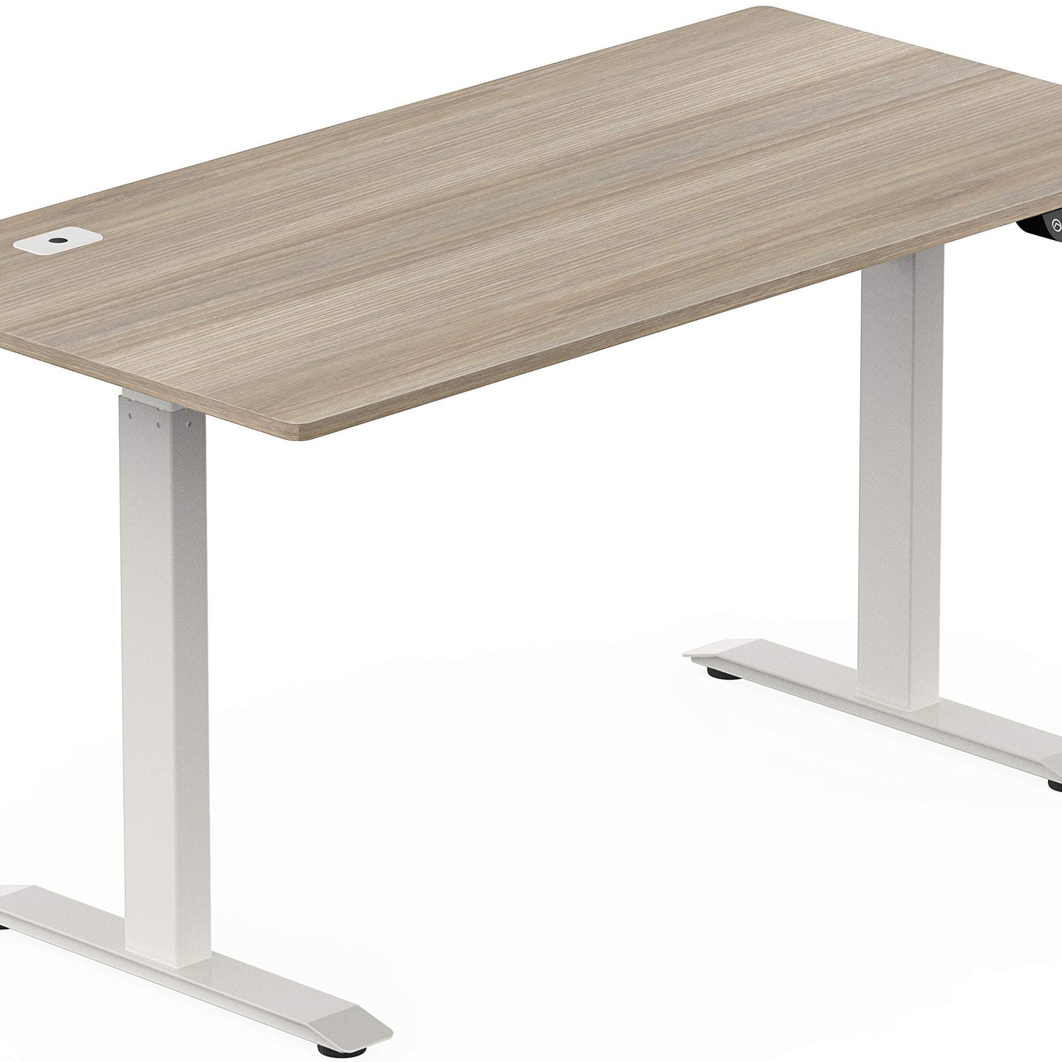 SHW 55-Inch Large Electric Height Adjustable Standing Desk, 55 x 28 Inches, Maple SHW