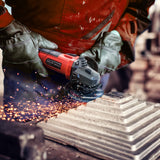 7.5Amp 4-1/2 Inch 12000 RPM Angle Grinder with 2 Guards, 3 Cutting Wheels, 3 Discs, Non-Slip Handle and Carbon Brush for Metal and Wood SHALL