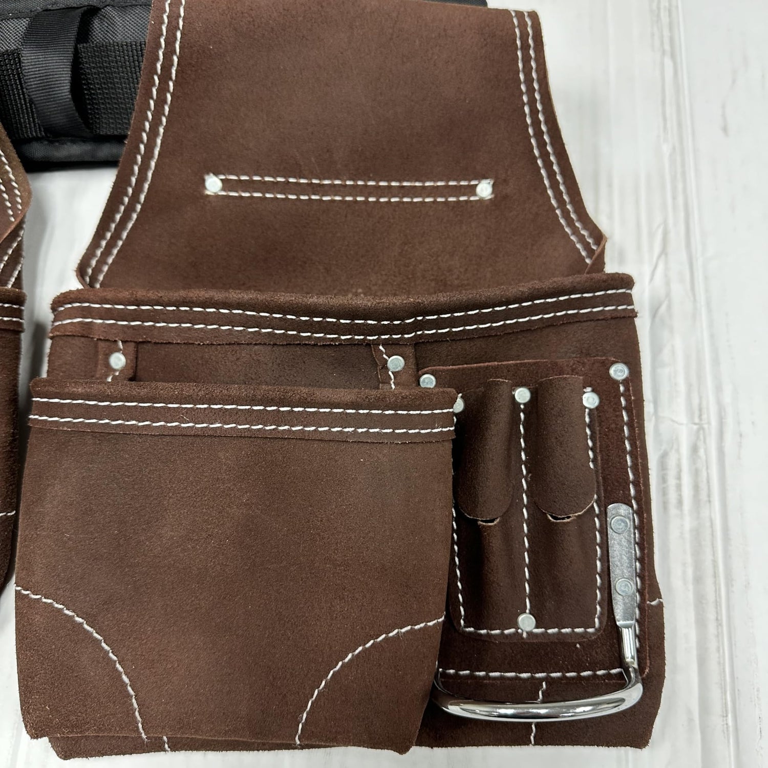 Zeluga 20-119 11 Pocket Rigger Heavy Duty Leather Tool Bag Kit, Brown Zeluga