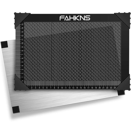 FAHKNS Honeycomb Working Table, 11.81"x7.87"x0.87" Honeycomb Laser Bed for Most Laser Engravers, for Fast Heat Dissipation and Table-Protecting with FAHKNS