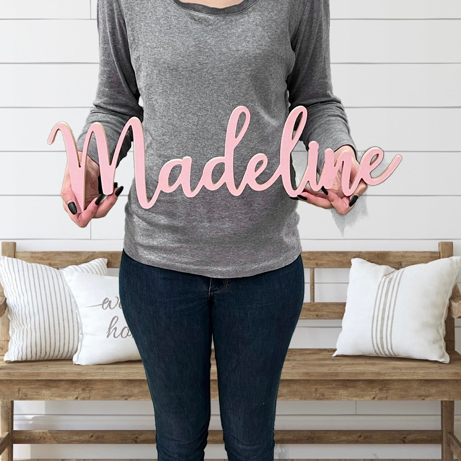 Wooden Name sign, Personalized Name Cut Out (18 Inches) Generic