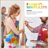 3 Pieces Colorful Artist Painting Apron Paint Splatter Apron Butterfly Tree Art Teacher Gifts Waterproof Painters Apron Adjustable Artist Smock for Eurzom