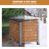 Dog House for Small to Large Sized Dogs - Indoor Outdoor Doghouse Puppy Shelter with Elevated Floor, Durable Waterproof Dog Kennel, Dog Home with GUTINNEEN