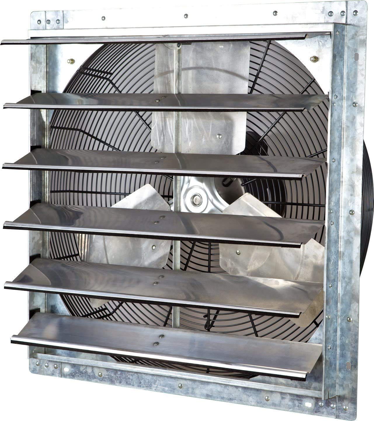 iLiving - 24" Wall Mounted Exhaust Fan - Automatic Shutter - Variable Speed - Vent Fan For Home Attic, Shed, or Garage Ventilation, 4244 CFM, 6200 - WoodArtSupply