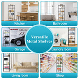 5 Wire Shelving Unit Adjustable Storage Shelf Metal Storage Rack with Leveling Feet for Closet Laundry Pantry Kitchen Garage 750 LBS Capacity 16.7" Dkelincs