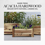 Avera Products | Raised Garden Bed | Rectangle Wood Planter Box | The Perfect Wooden Flower Box | 16" x 7.5" x 6.5" | Great Small Vegetable or Herb Avera Products