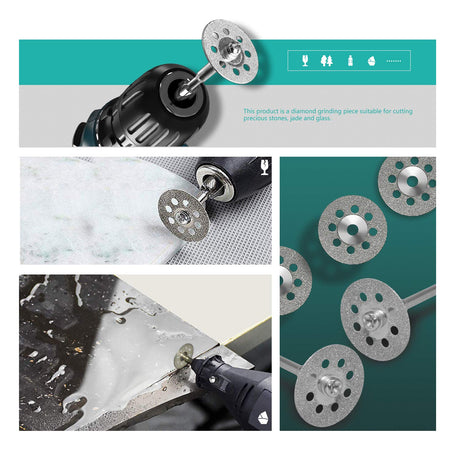 Kuenuilr Cutting Wheel Set Compatible with Plastic 36pcs for Rotary Tool, HSS Circular Saw Blades 6pcs, Resin Cutting Discs 20pcs, 545 Diamond Kuenuilr