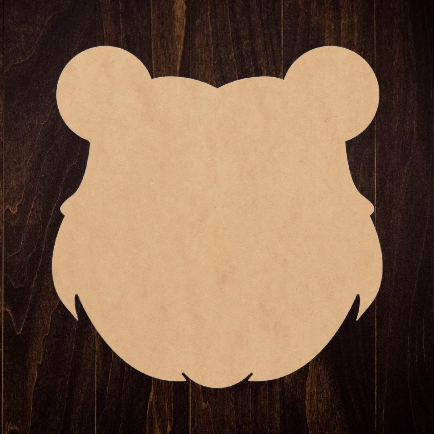Wooden Bear Head Paintable 6" Cutout, Unfinished Wood MDF 1/8" Wall Animal Craft NEXTCraft