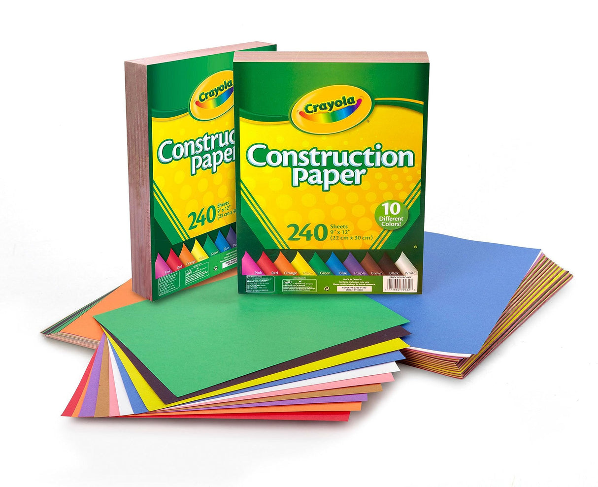Crayola Construction Paper - 480ct (2 Pack), Bulk School Supplies for Kids, Classroom Supplies for Preschool, Elementary, Great for Arts & Crafts Crayola